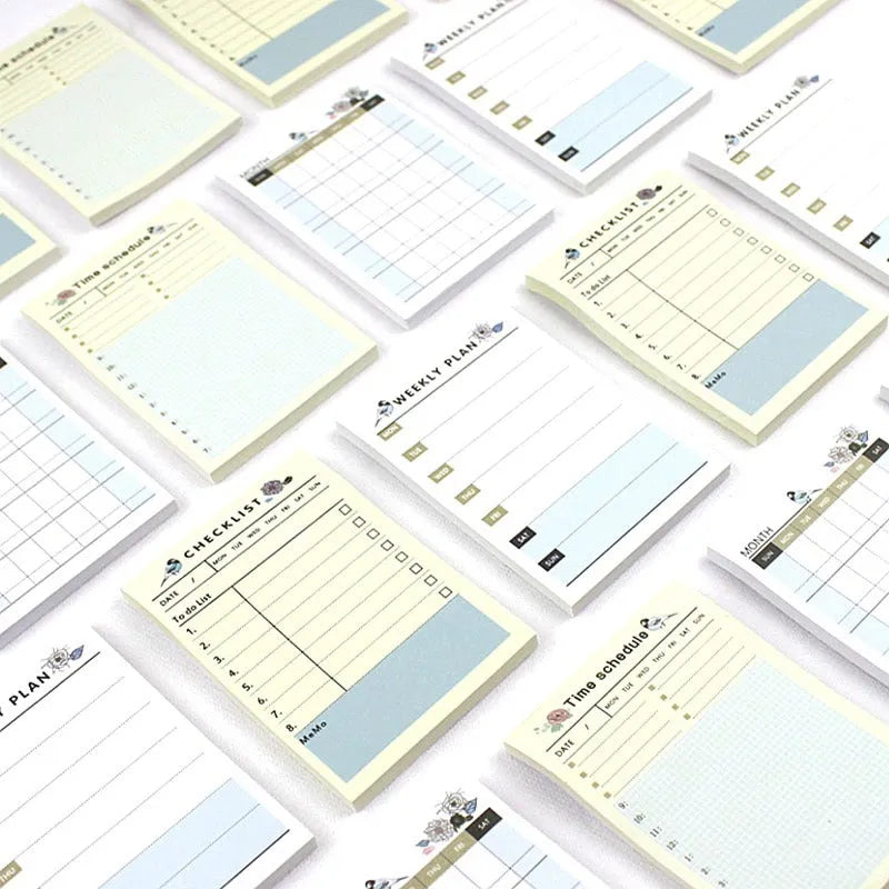 10.2cm work plan diary showing four style options: time plan, daily note, week plan and month plan
