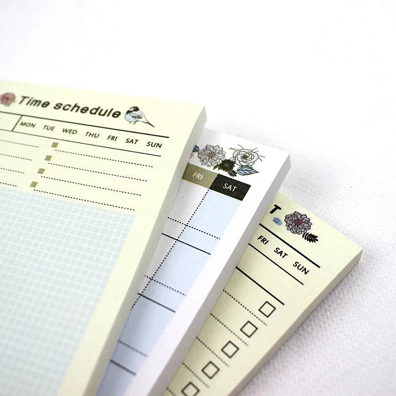 10.2cm work plan diary showing four style options: time plan, daily note, week plan and month plan