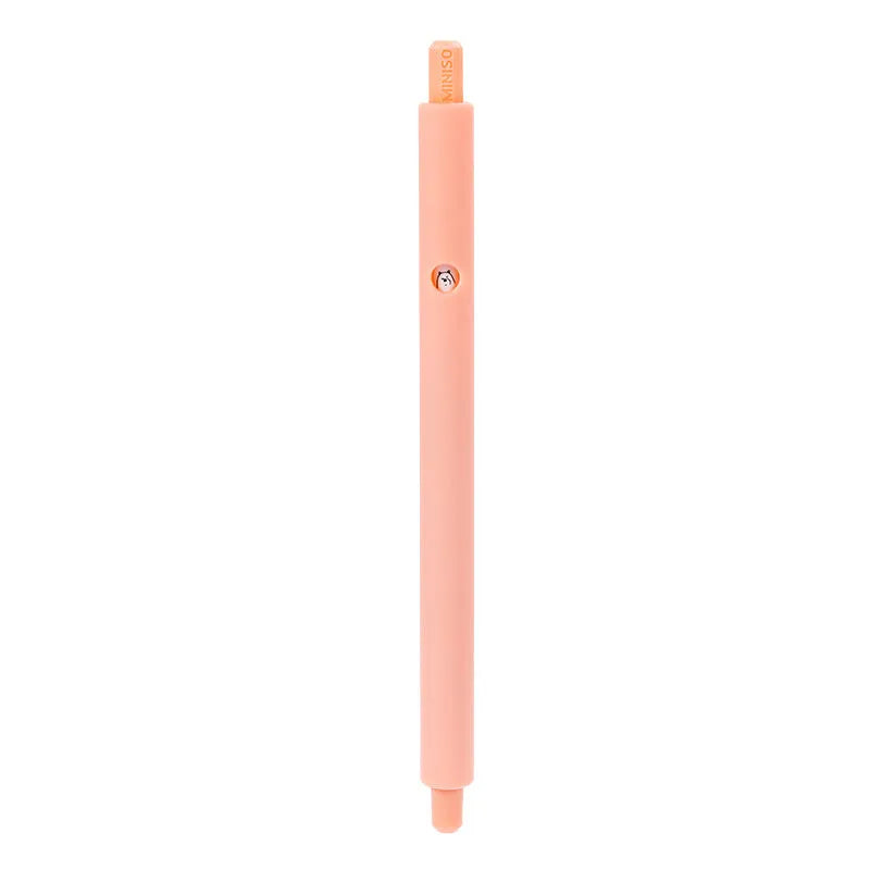 MINISO Bare Bear cartoon press gel pen in black, pink, or white with 0.5mm black refill.