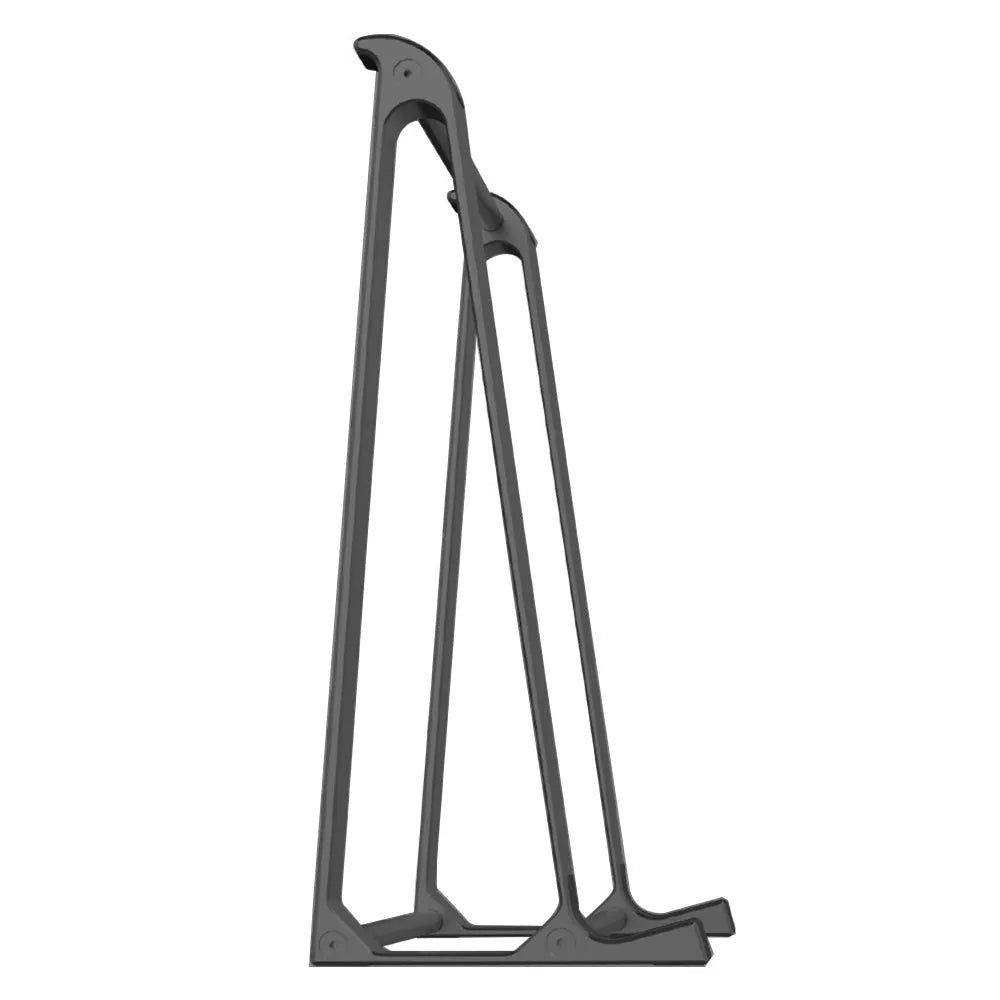 Aluminium alloy notebook computer stand with tablet holder in dark gray, compact desktop riser for laptop
