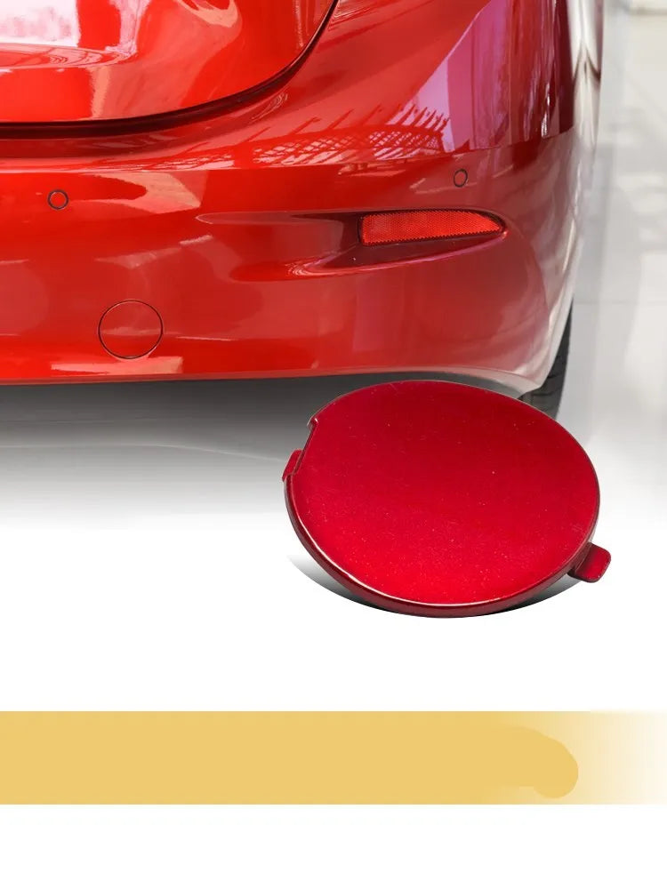 Mazda 3 Axela sedan rear bumper trailer cover in Soul Red – 2014-2019 model