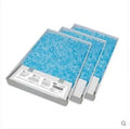 Automatic litter box replacement tray with 3 boxes of crystal litter in plastic packaging