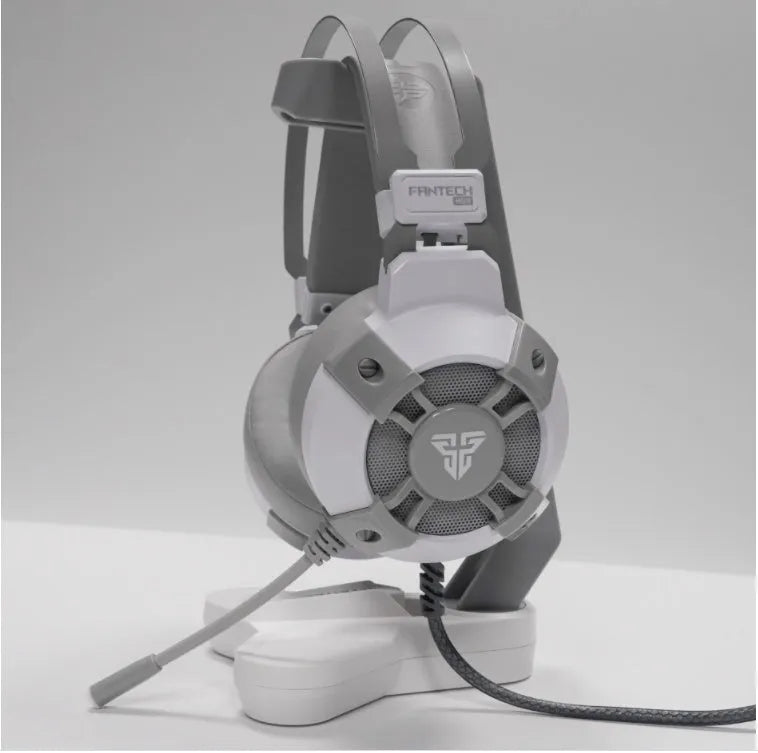 FANTECH HG11 black USB gaming headset with RGB lights showing microphone and 7.1 surround sound branding