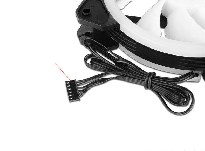 12cm computer case fan with camouflage pattern and multicolour RGB lighting