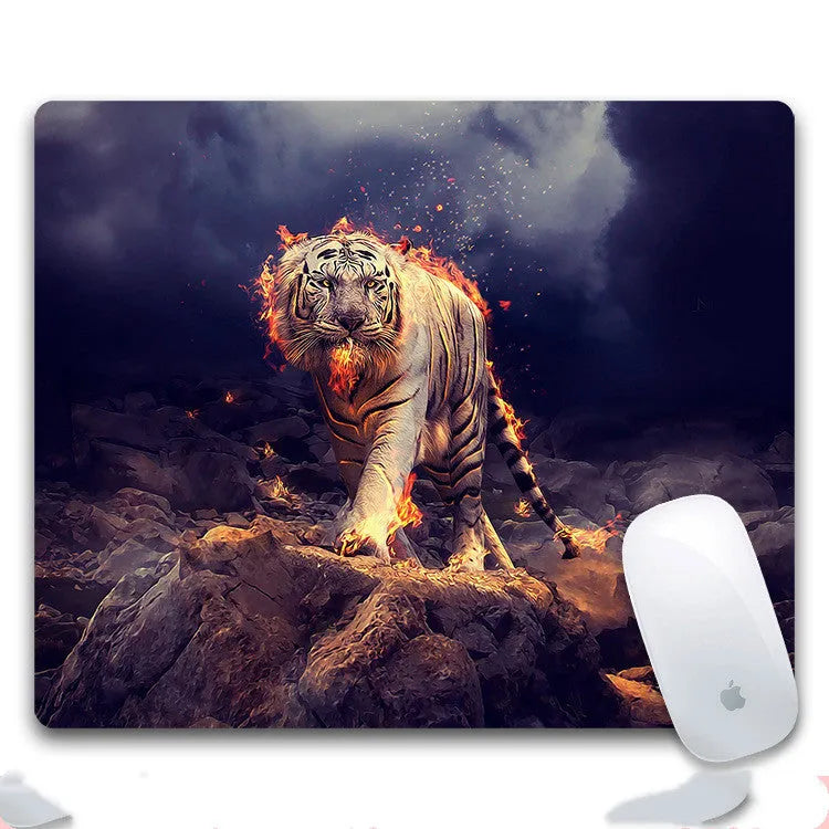 Custom A4 rubber and cloth mouse pad with printed design, non-slip base, 240x200mm.