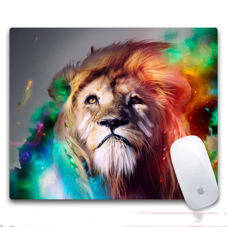 Custom A4 rubber and cloth mouse pad with printed design, non-slip base, 240x200mm.