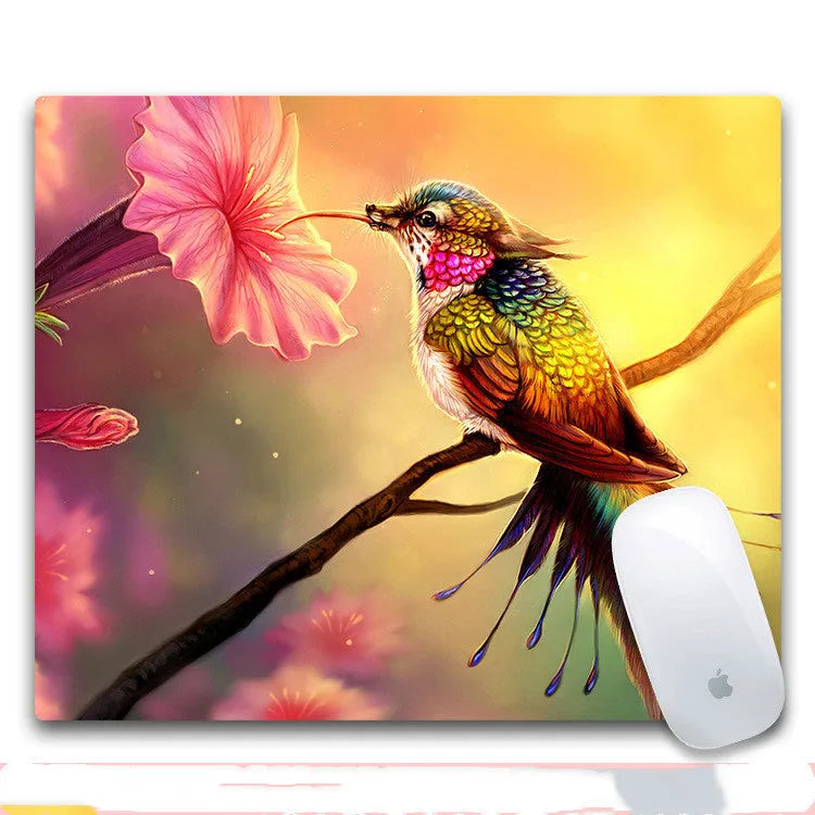 Custom A4 rubber and cloth mouse pad with printed design, non-slip base, 240x200mm.