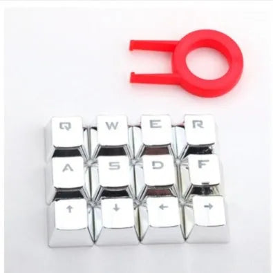 Redragon set of 12 metallic red PBT double-shot keycaps for mechanical keyboard function row