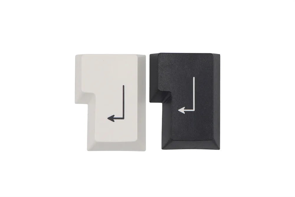 Black and white Japanese minimalist PBT thermal sublimation keycap set with 104 keys for mechanical keyboards