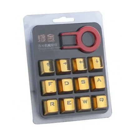 Redragon set of 12 metallic red PBT double-shot keycaps for mechanical keyboard function row