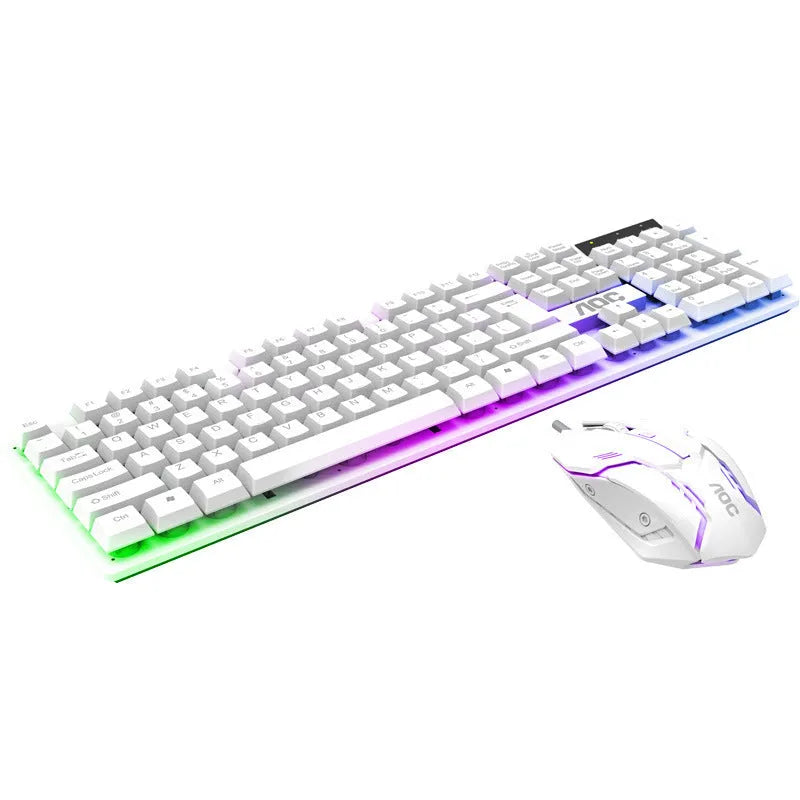 Manipulator Game Glow wired keyboard and mouse set in black with USB cables