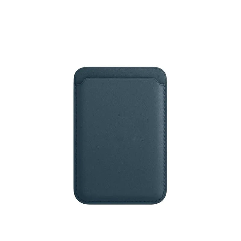 Black PU magnetic wallet case for iPhone with card holder on back