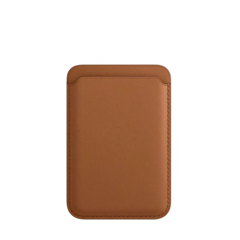 Black PU magnetic wallet case for iPhone with card holder on back