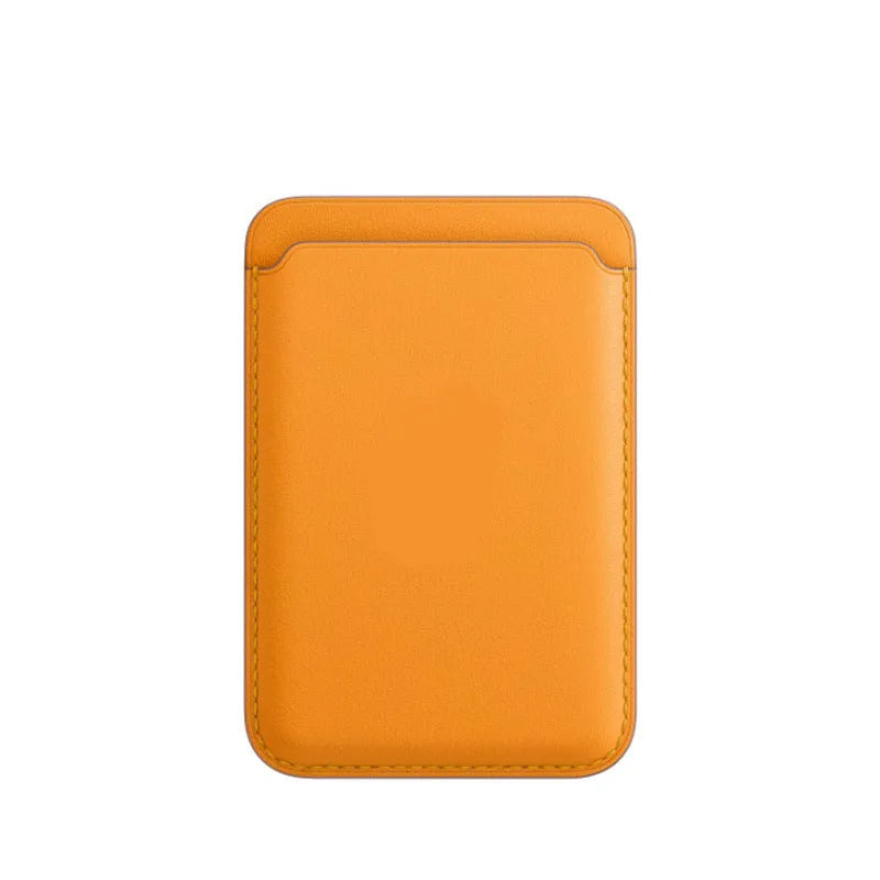 Black PU magnetic wallet case for iPhone with card holder on back
