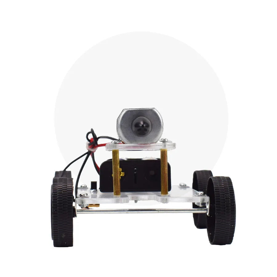 Wind Car DIY Electronic Kit science experiment toy with acrylic and metal components