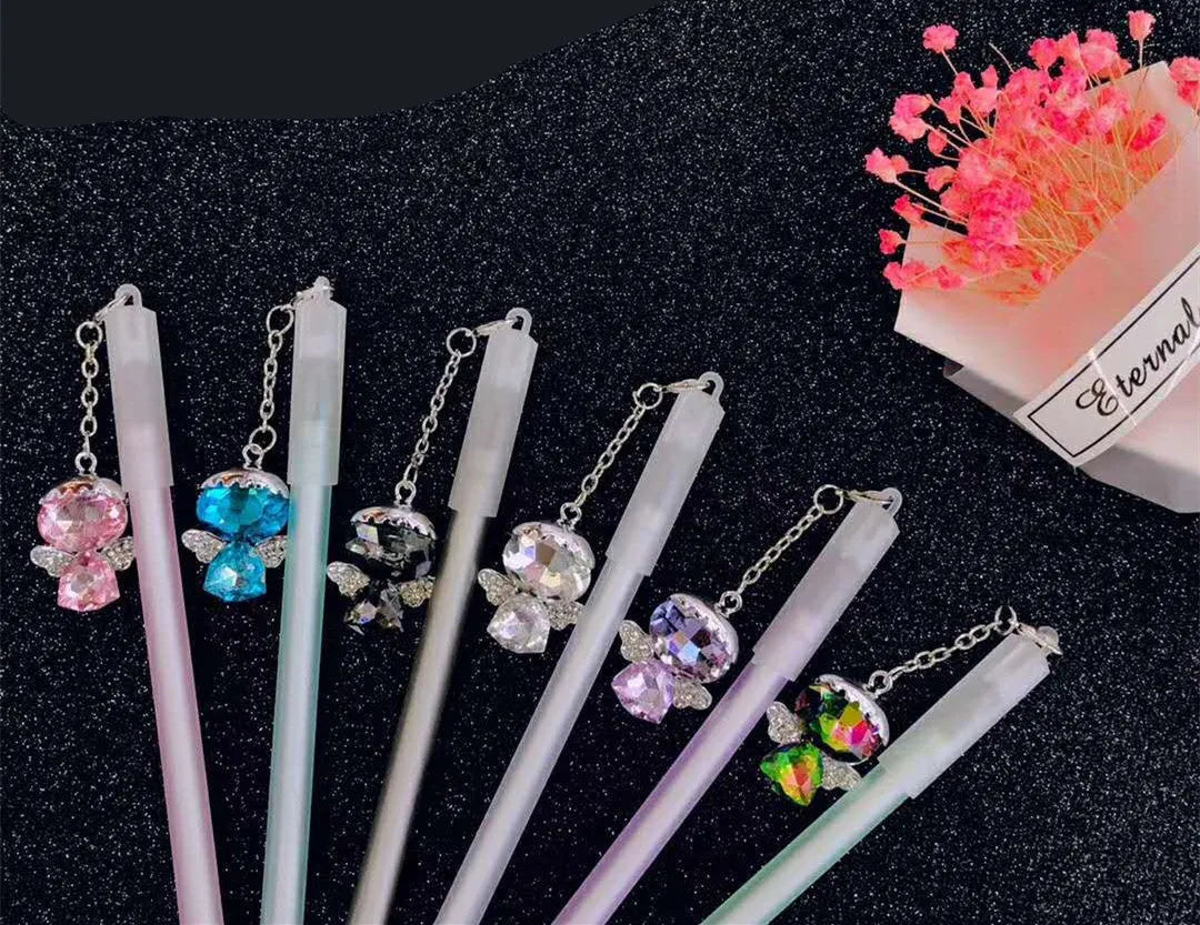 Little angel water pendant gel pen with 0.5mm tip and 15cm plastic body