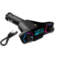 BT06 black Bluetooth car MP3 player FM transmitter with monochrome screen and cigarette lighter plug