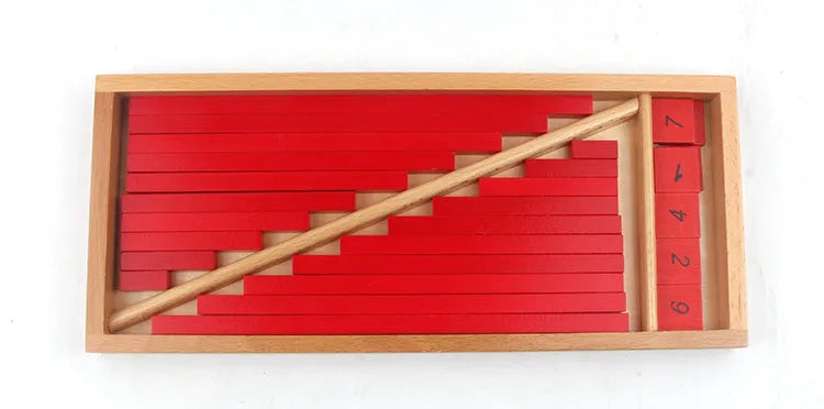 Wooden Montessori preschool toy for children aged 2-7, neutral gender, colour option E or F, on a tabletop.