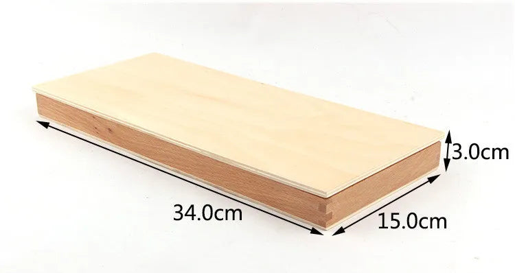 Wooden Montessori preschool toy for children aged 2-7, neutral gender, colour option E or F, on a tabletop.