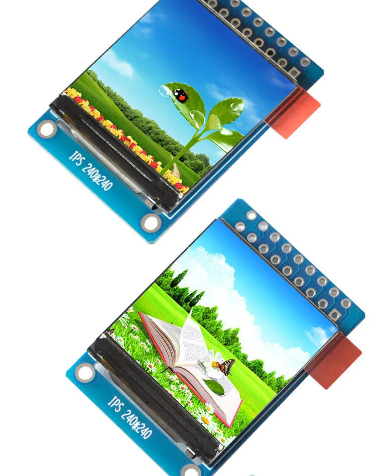 1.3-inch IPS LCD display module with 240x240 resolution measuring 27.78x39.22mm