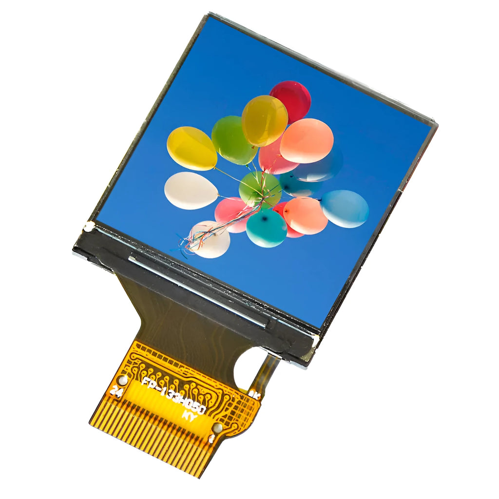 1.3-inch IPS LCD display module with 240x240 resolution measuring 27.78x39.22mm