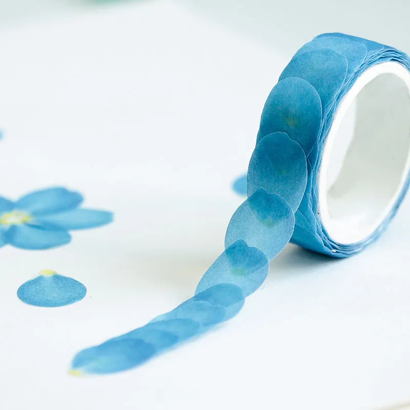 Clover pattern paper tape roll showing 2cm width with blue, cherry blossom, mixed colour, and violet options
