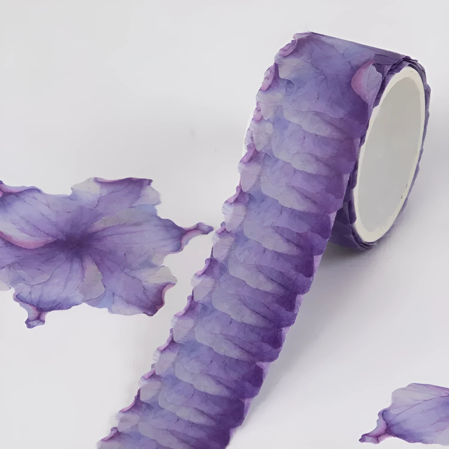 Clover pattern paper tape roll showing 2cm width with blue, cherry blossom, mixed colour, and violet options
