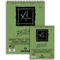 Green spiral-bound water soluble colour lead sketchbook open flat, showing thin paper suitable for pencil and wash techniques.