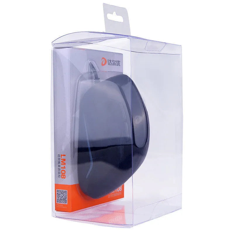 Black vertical ergonomic wireless mouse with 2.4G USB receiver on a desk