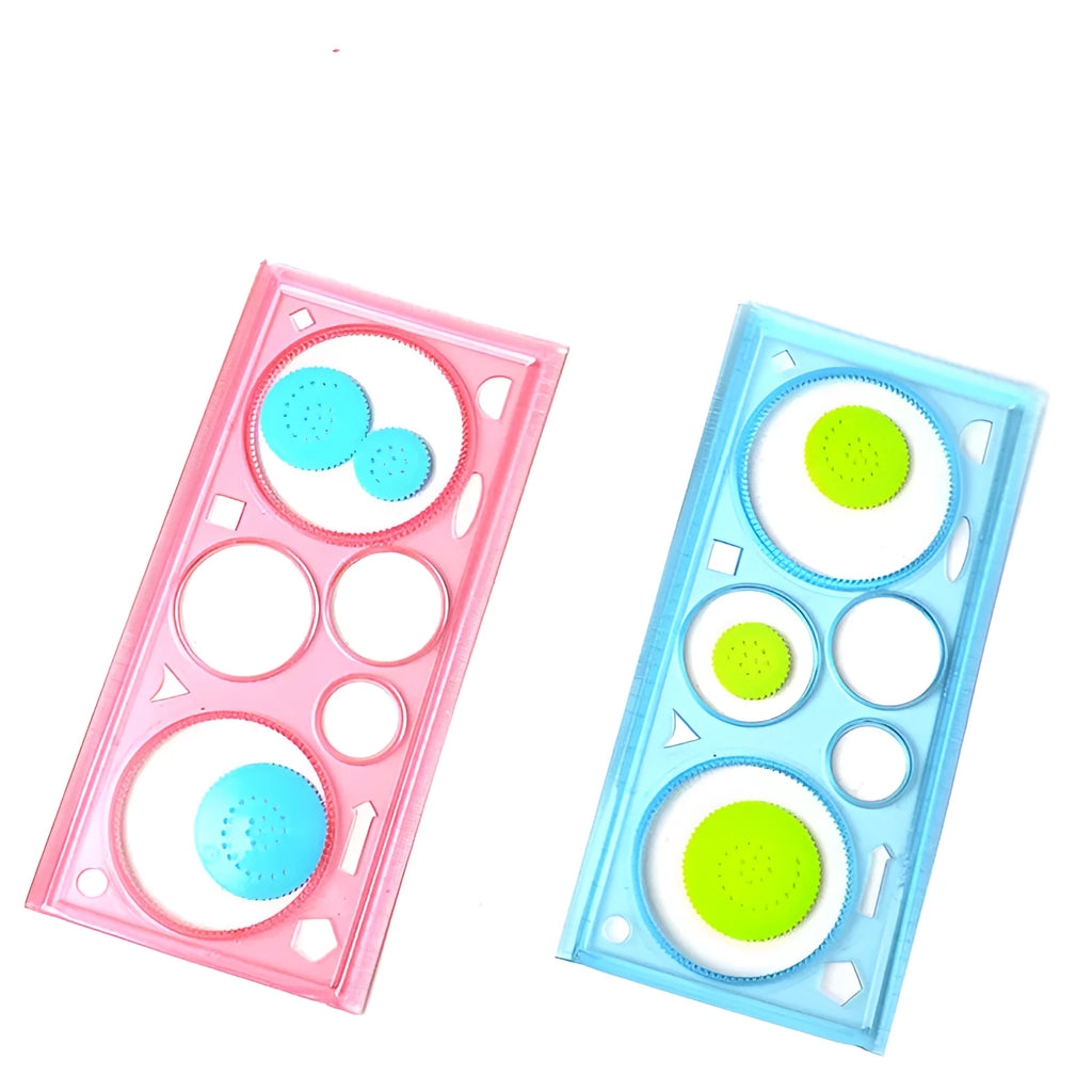 Plastic hollow wreath template set with multiple circle sizes for drawing and crafts