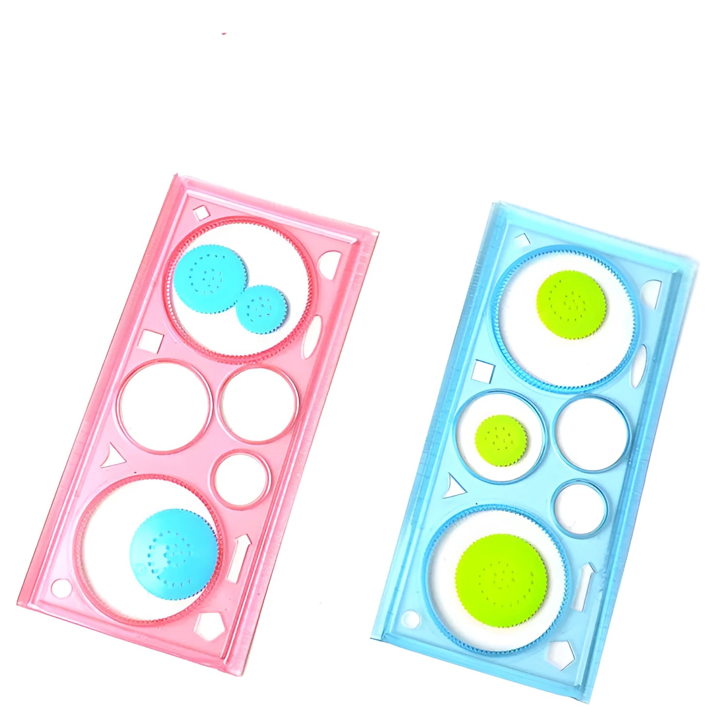 Plastic hollow wreath template set with multiple circle sizes for drawing and crafts
