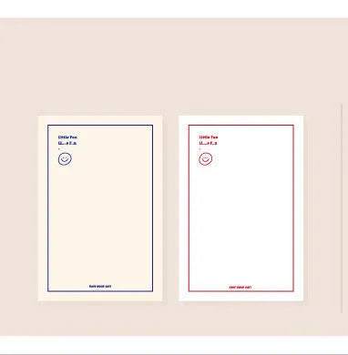 Memo pad notebook compatible with iPhone showing paper cover and writing paper interior