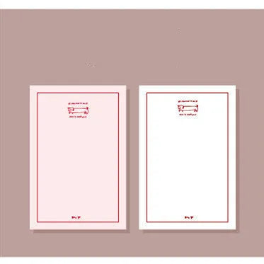 Memo pad notebook compatible with iPhone showing paper cover and writing paper interior