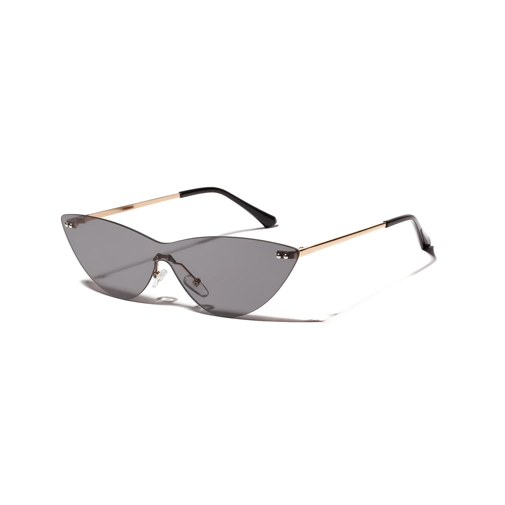 Brown vintage sunglasses with metal frame and UV400 protection lenses