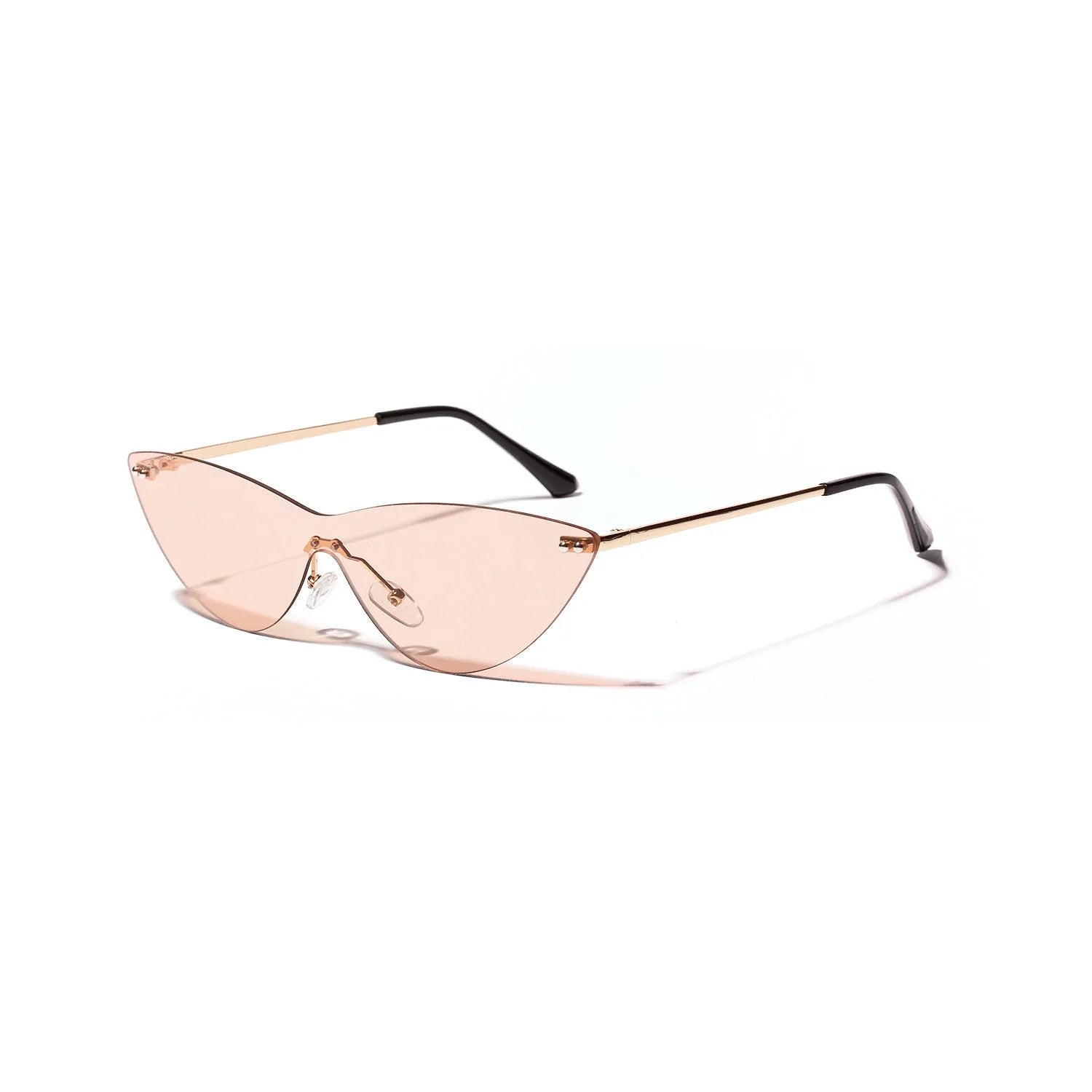 Brown vintage sunglasses with metal frame and UV400 protection lenses