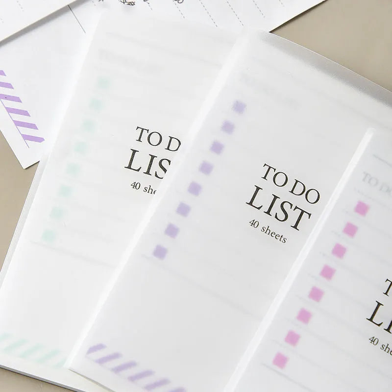 PP frosted notebook in green with tearable pages showing 13x8cm dimensions