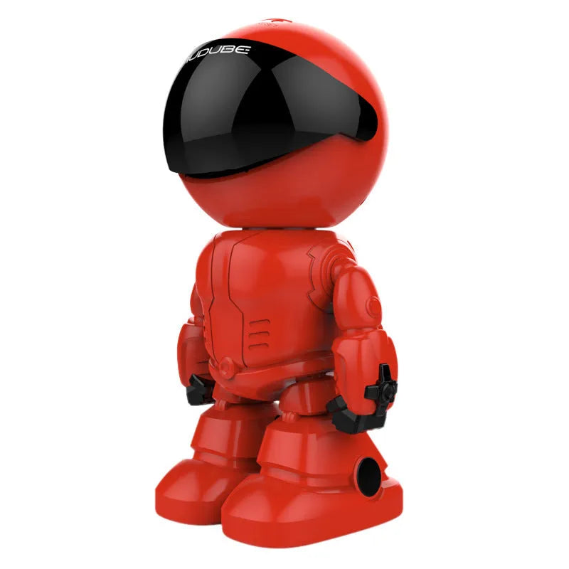 Silver HD night vision robot network camera with 355 degree PTZ rotation for remote surveillance