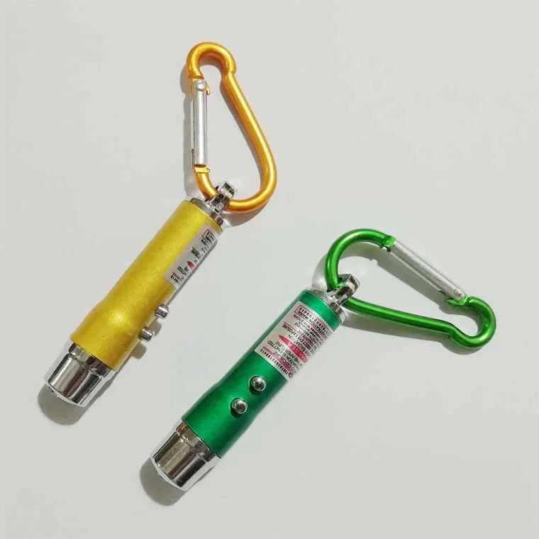 Aluminium alloy mini three-in-one UV currency detector flashlight keychain with LED light and laser, 480mAh battery, black colour