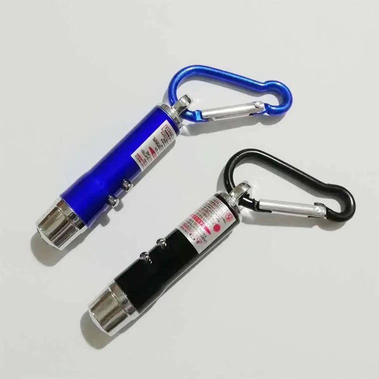 Aluminium alloy mini three-in-one UV currency detector flashlight keychain with LED light and laser, 480mAh battery, black colour