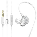 Sports in-ear headphones with around-ear wearing style and 3.5mm plug in black, red or white colours