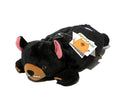 Cartoon animal plush pencil case with wombat design and zip closure for children's stationery