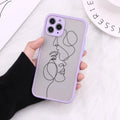 Fashion TPU protective back case cover for iPhone with decorative painted pattern and fine hole cutouts.
