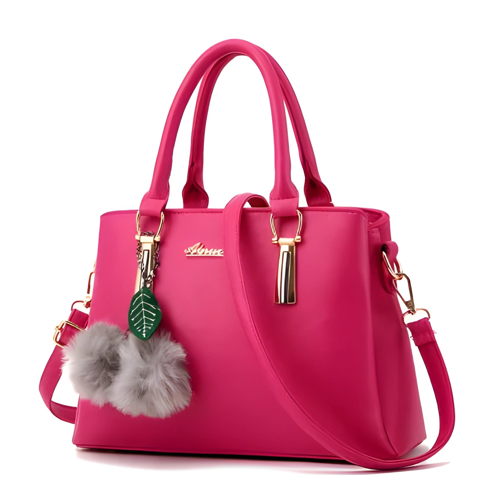 Horizontal square PU handbag with zipper closure in multiple colours, 30cm length