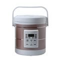 12V 24V mini rice cooker 1.6L with stainless steel shell and non-stick liner in blue for car use
