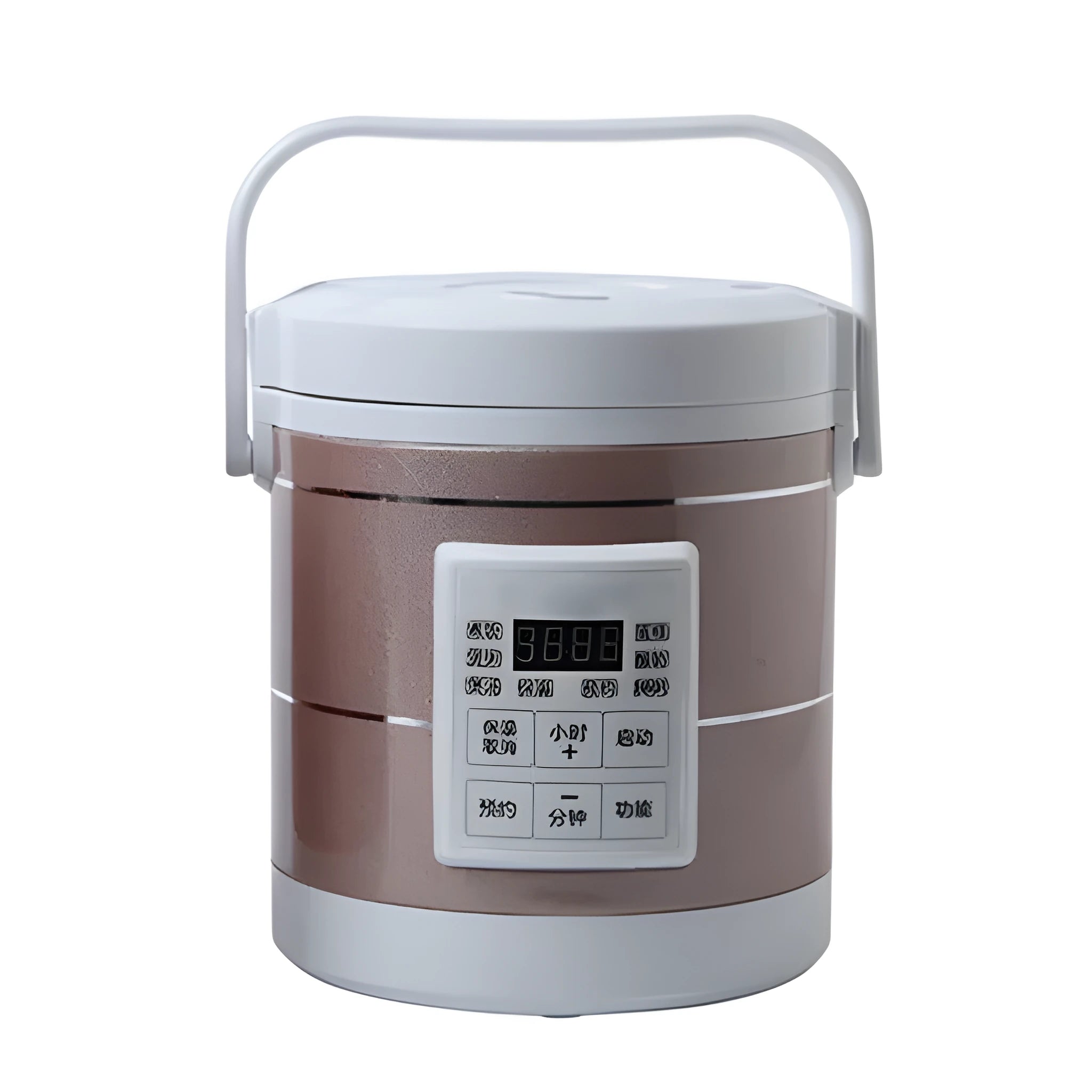 12V 24V mini rice cooker 1.6L with stainless steel shell and non-stick liner in blue for car use