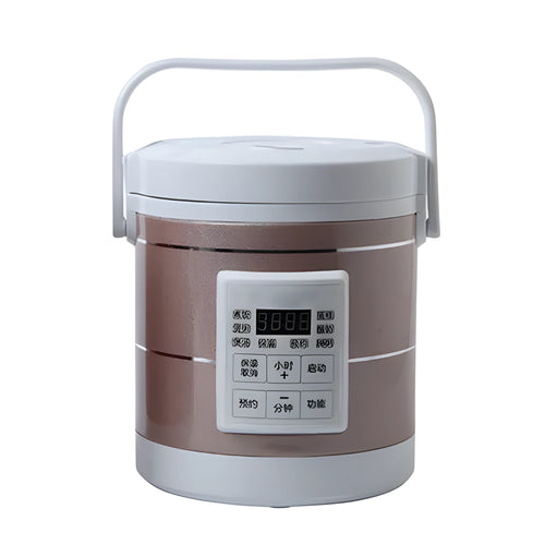 12V 24V mini rice cooker 1.6L with stainless steel shell and non-stick liner in blue for car use