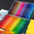Double-head soft tip watercolour pen art set with drawing book and hook line pen in various colour pack options