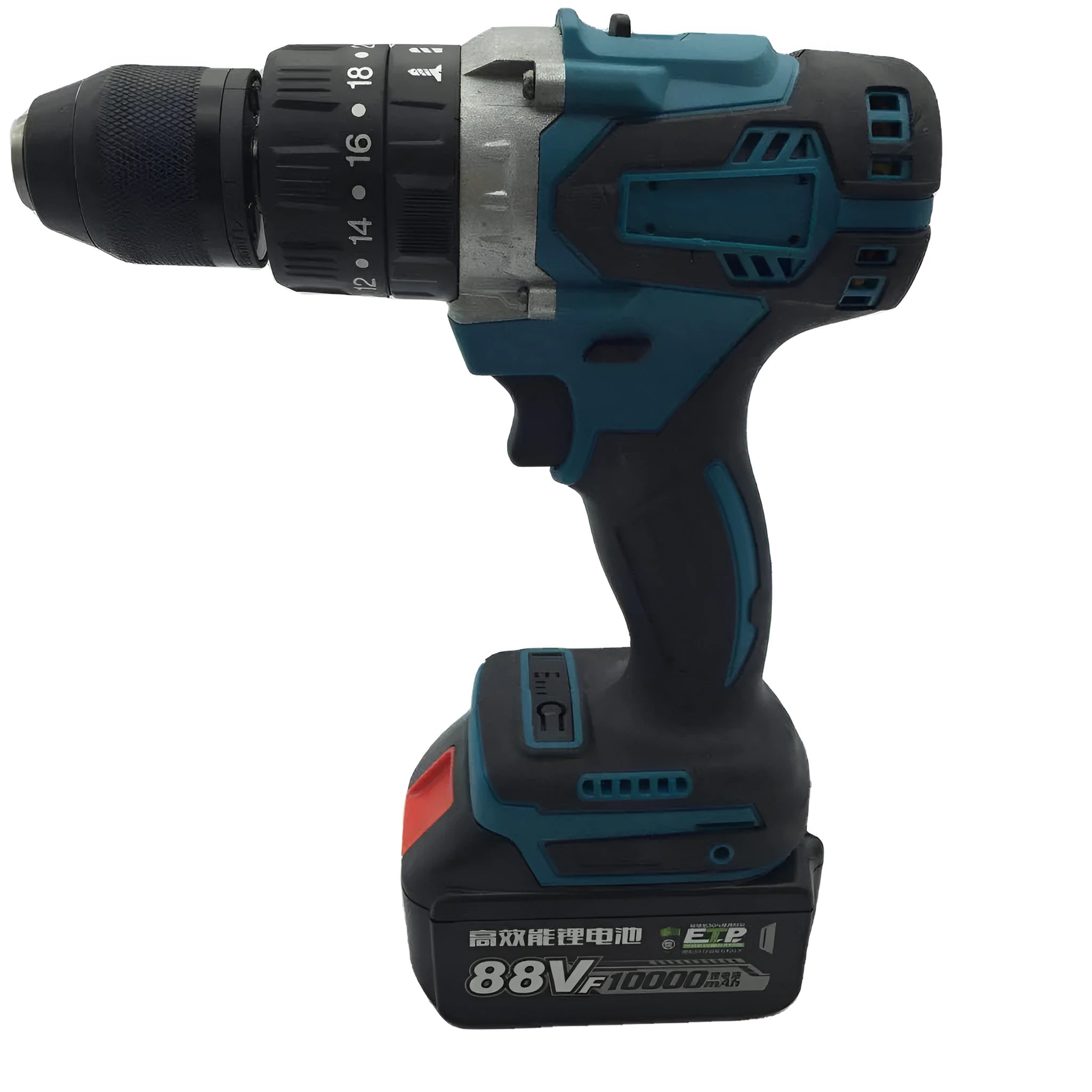 Cordless impact drill electric screwdriver with 21V lithium battery and 13mm chuck
