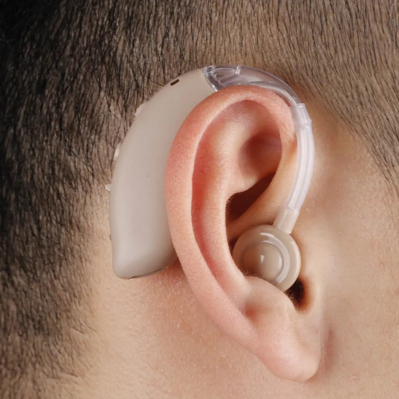 G25 sound collector hearing aid earphone accessories in blue and khaki colours