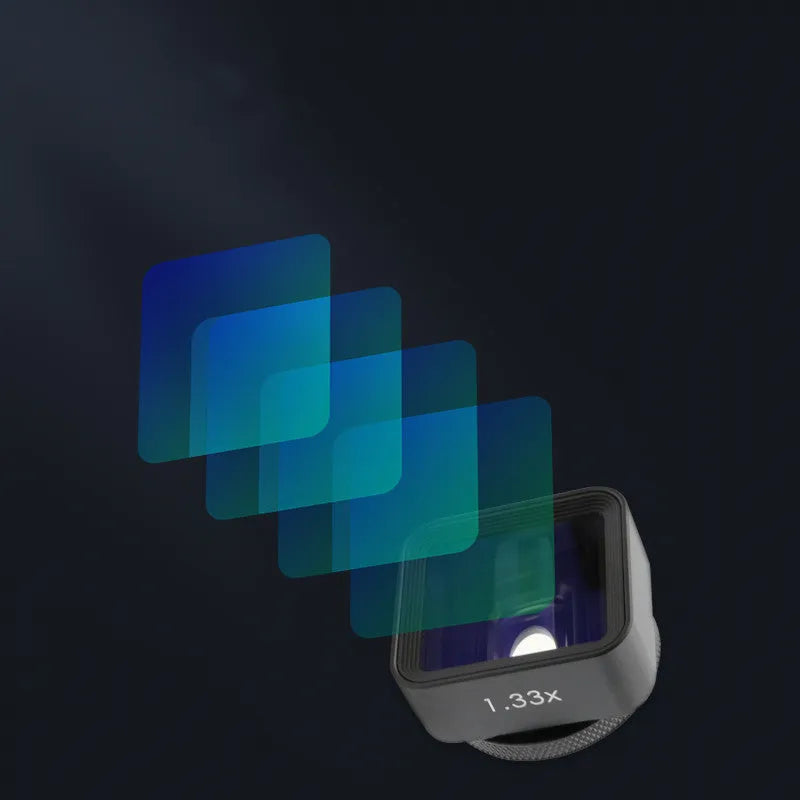 SANYK black anamorphic smartphone lens for cinematic 2.40:1 widescreen video recording